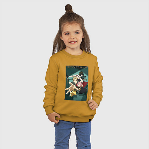 Детский свитшот SPY X FAMILY СЕМЬЯ ШПИОНА / Горчичный – фото 3