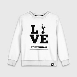 Свитшот хлопковый детский Tottenham Love Классика, цвет: белый