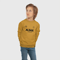 Свитшот хлопковый детский Ajax Униформа Чемпионов, цвет: горчичный — фото 2