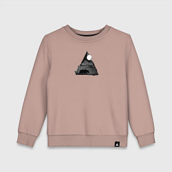 Свитшот хлопковый детский Ночной мишка, цвет: пыльно-розовый