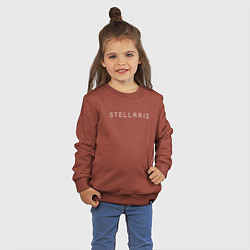Свитшот хлопковый детский Stellaris White Logo, цвет: кирпичный — фото 2
