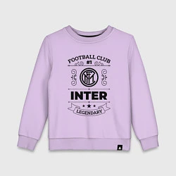 Свитшот хлопковый детский Inter: Football Club Number 1 Legendary, цвет: лаванда
