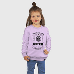 Свитшот хлопковый детский Inter: Football Club Number 1 Legendary, цвет: лаванда — фото 2