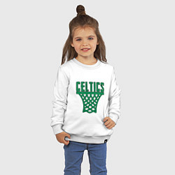 Свитшот хлопковый детский Celtics Dunk, цвет: белый — фото 2