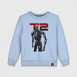 Свитшот хлопковый детский Terminator 2 - T800, цвет: мягкое небо