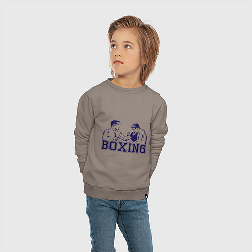 Детский свитшот Бокс Boxing is cool / Утренний латте – фото 4