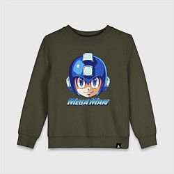 Свитшот хлопковый детский Mega Man - Rockman, цвет: хаки