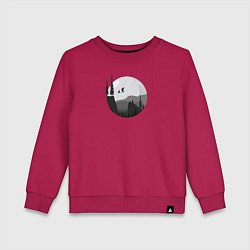 Свитшот хлопковый детский И тут медведи полетели, цвет: маджента