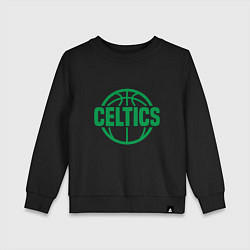 Свитшот хлопковый детский Celtics Baller, цвет: черный