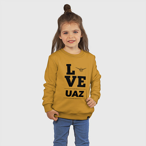 Детский свитшот UAZ Love Classic / Горчичный – фото 3