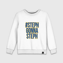 Свитшот хлопковый детский Gonna Steph, цвет: белый