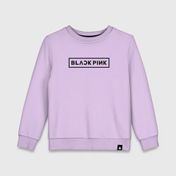 Свитшот хлопковый детский BLACKPINK LOGO, цвет: лаванда