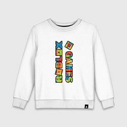 Свитшот хлопковый детский Roblox Lego Game, цвет: белый