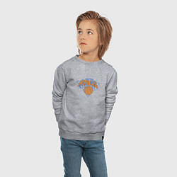 Свитшот хлопковый детский Нью-Йорк Никс NBA, цвет: меланж — фото 2