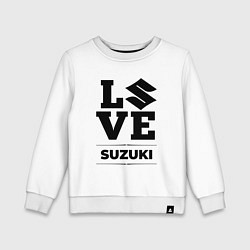 Свитшот хлопковый детский Suzuki Love Classic, цвет: белый