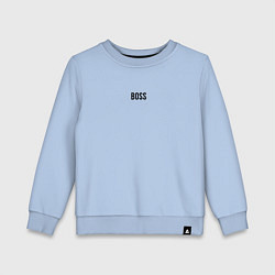 Свитшот хлопковый детский Boss Black Text, цвет: мягкое небо