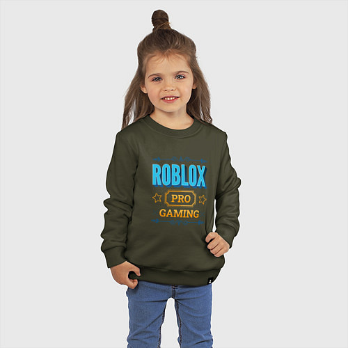 Детский свитшот Игра Roblox PRO Gaming / Хаки – фото 3