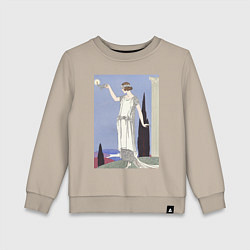 Свитшот хлопковый детский Robe du Soir, de Worth Муза, цвет: миндальный