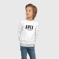 Свитшот хлопковый детский Логотип игры Apex Legends, цвет: белый — фото 2