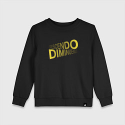 Свитшот хлопковый детский Crecsendo diminuendo, цвет: черный