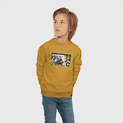 Свитшот хлопковый детский Спрингфилд ГерникаСимпсоны в версии Герники, цвет: горчичный — фото 2