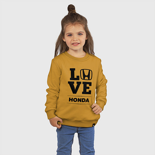 Детский свитшот Honda Love Classic / Горчичный – фото 3