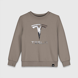 Детский свитшот Tesla Logo Тесла Логотип