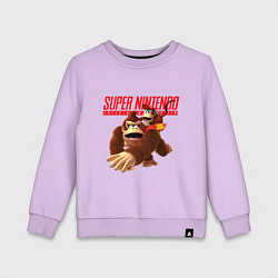 Свитшот хлопковый детский Nintendo - DK, цвет: лаванда