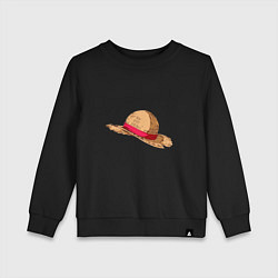 Свитшот хлопковый детский LUFFY HAT, цвет: черный