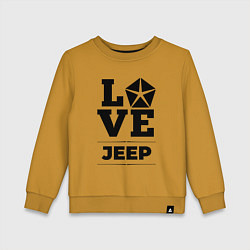 Свитшот хлопковый детский Jeep Love Classic, цвет: горчичный