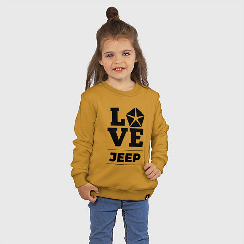 Детский свитшот Jeep Love Classic / Горчичный – фото 3