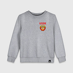 Свитшот хлопковый детский USSR логотип, цвет: меланж
