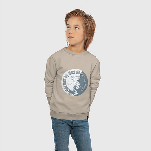 Детский свитшот Фермер днем, Геймер ночью / Миндальный – фото 4