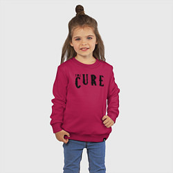 Свитшот хлопковый детский The Cure лого, цвет: маджента — фото 2