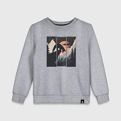 Детский свитшот Оранжевая луна и лисёнок