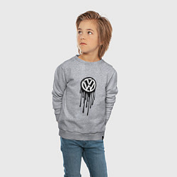 Свитшот хлопковый детский Volkswagen - art logo, цвет: меланж — фото 2