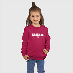Свитшот хлопковый детский Arsenal football club классика, цвет: маджента — фото 2