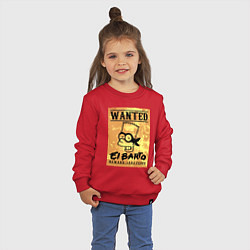 Свитшот хлопковый детский Розыск - Барт Симпсон - вознаграждение гарантирова, цвет: красный — фото 2