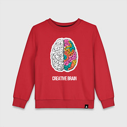 Свитшот хлопковый детский Creative Brain, цвет: красный