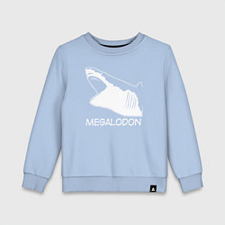 Свитшот хлопковый детский Пасть мегалодона, цвет: мягкое небо