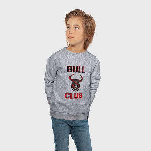 Детский свитшот Bull Bitcoin Club / Меланж – фото 4
