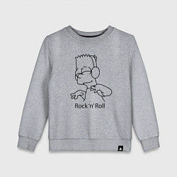 Детский свитшот Bart Simpson - Rock n Roll