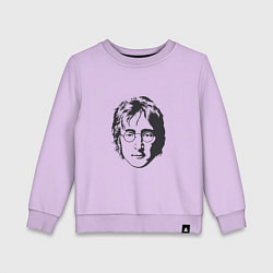 Свитшот хлопковый детский Битлз - Джон Леннон, цвет: лаванда