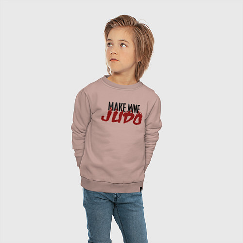 Детский свитшот Make Mine JUDO / Пыльно-розовый – фото 4