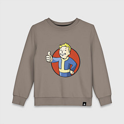 Свитшот хлопковый детский Vault boy like, цвет: утренний латте