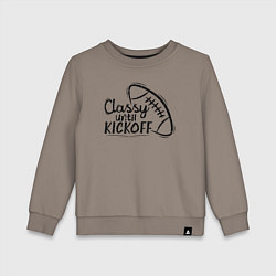 Свитшот хлопковый детский Classy Until Kickoff, цвет: утренний латте