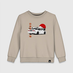Свитшот хлопковый детский Nissan Silvia S14 Sr20 Japan Car, цвет: миндальный