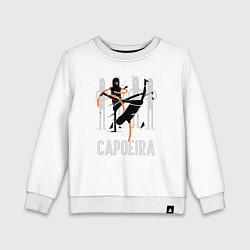 Свитшот хлопковый детский Capoeira contactless combat, цвет: белый