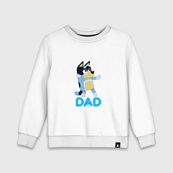 Свитшот хлопковый детский Doggy Dad, цвет: белый
