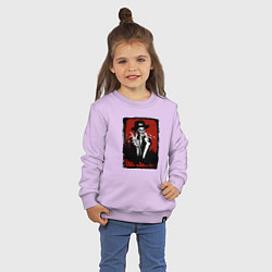 Свитшот хлопковый детский Абстрактный панк, цвет: лаванда — фото 2